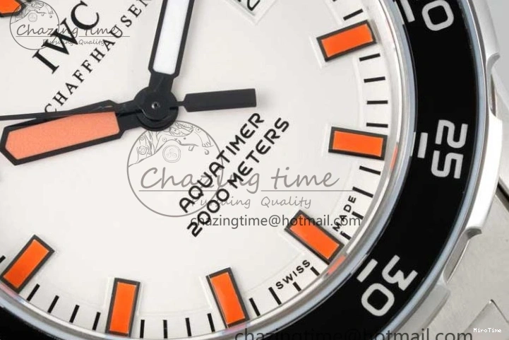 MIROTIME 0115 BestValue Aquatimer Automatic SS RSF 1:1 Best Edition White Orange Dial on SS Bracelet A 7072